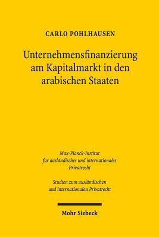 Unternehmensfinanzierung am Kapitalmarkt in den arabischen S ... - cover