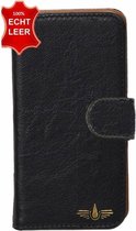 GALATA® Zwart Kreukelleer booktype hoes voor Motorola Moto E4