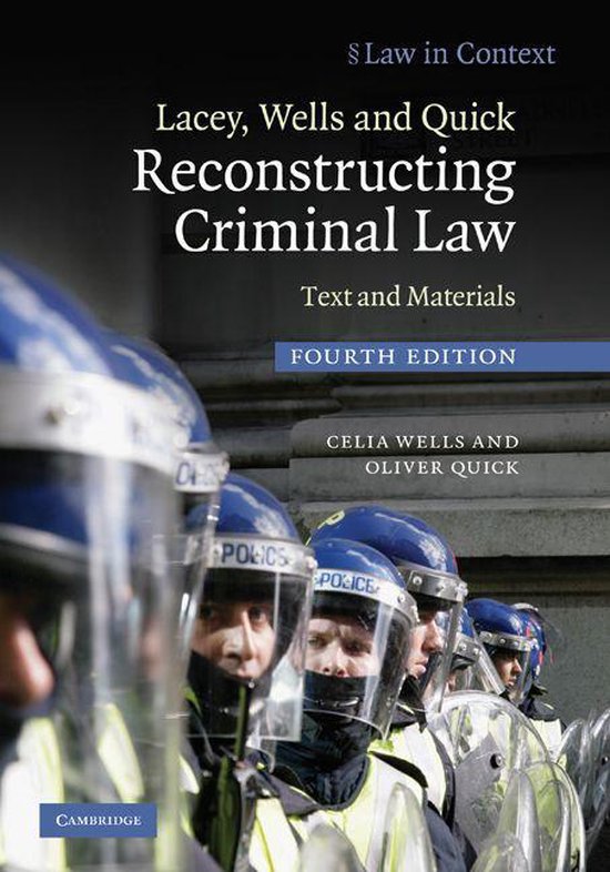 Law in Context - Lacey, Wells and Quick Reconstructing Crimi ... - cover