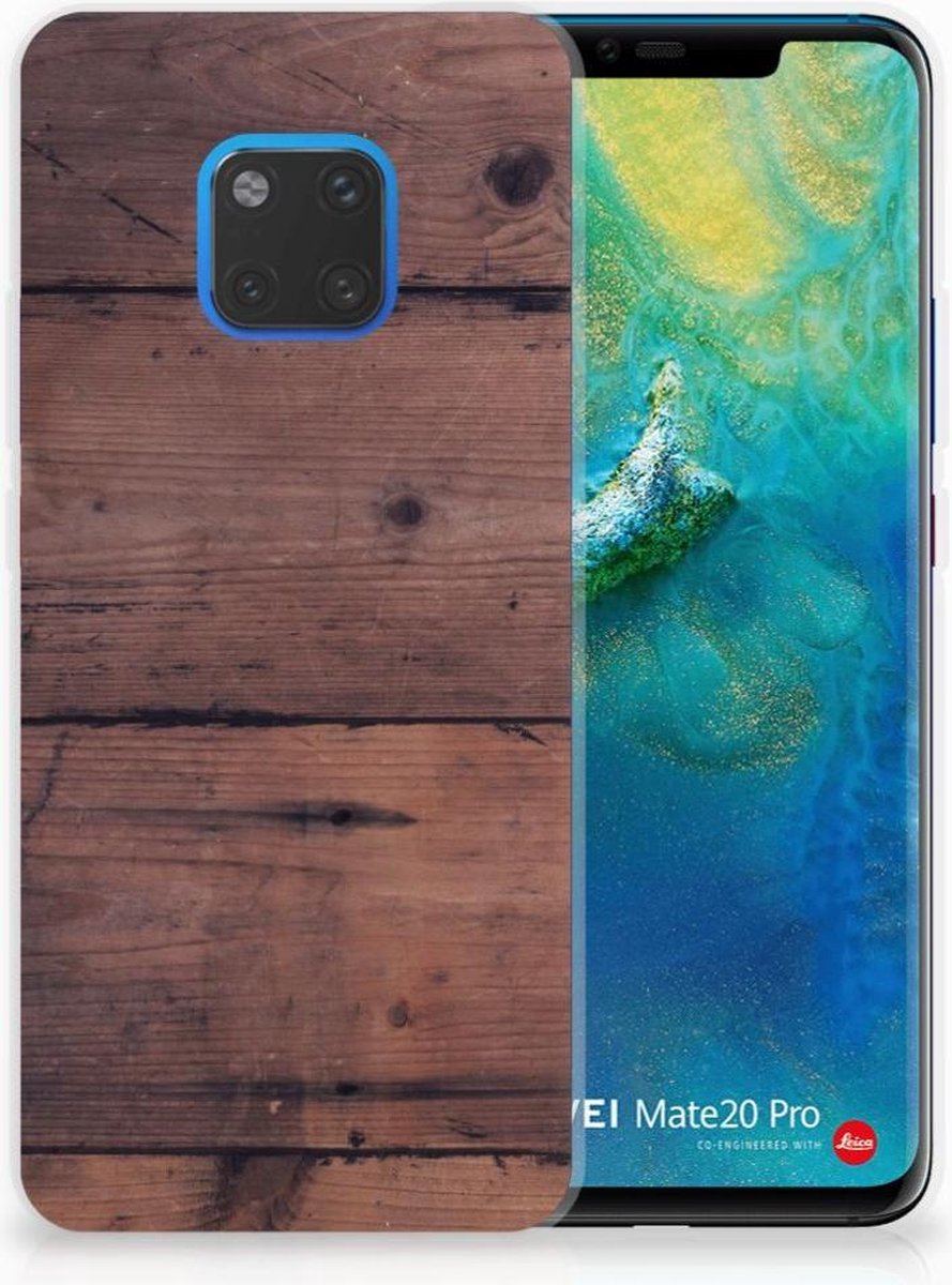 Huawei Mate 20 Pro Bumper Hoesje Old Wood