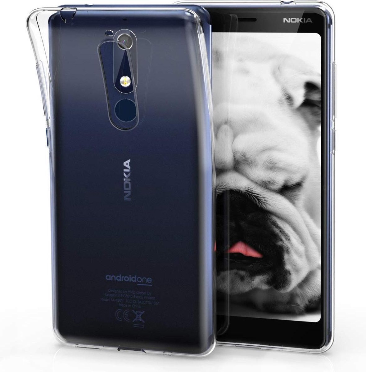 Telefoonhoes Geschikt voor: Nokia 5.1 siliconen hoesje - Transparant