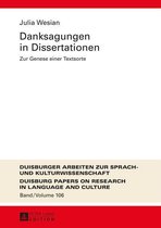 DASK – Duisburger Arbeiten zur Sprach- und Kulturwissenschaft / Duisburg Papers on Research in Language and Culture 106 - Danksagungen in Dissertationen