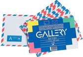 65x Gallery luchtpostenveloppen, 114x162mm, gegomd, pak a 25 stuks