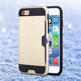 iPhone 7 goud back case gel brushed metaal hoesje