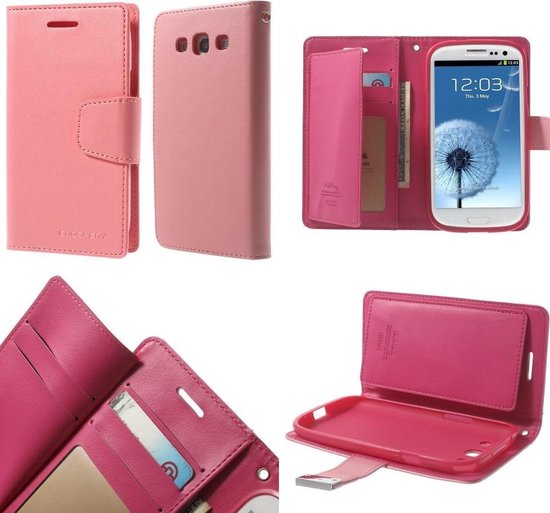 Mercury Rich Dairy wallet case hoesje Samsung Galaxy A3 2015 licht roze