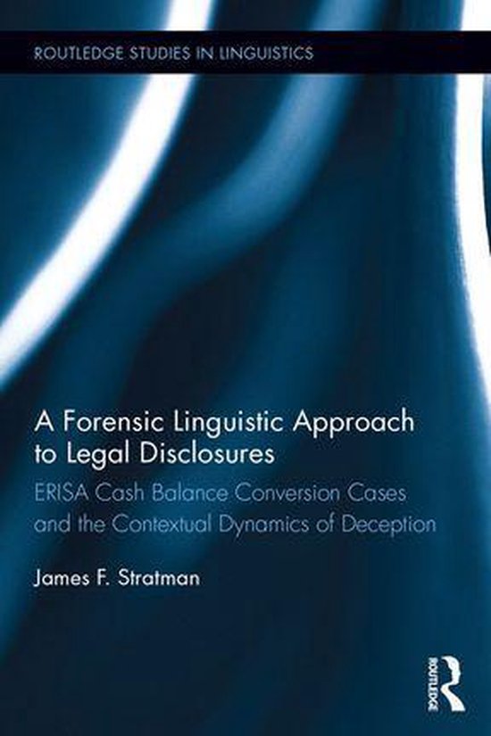 Routledge Studies in Linguistics - A Forensic Linguistic App ... - cover