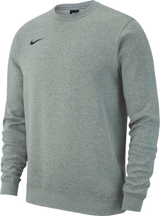 Nike Team Club 19 Crew Sporttrui - Maat L - Mannen - grijs/zwart | bol.com