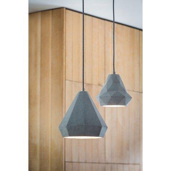 Lampe à Suspension Ronde - Ciment Gris - Ø21,5X22cm