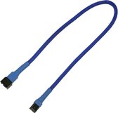 Nanoxia 900200000 tussenstuk voor kabels 3-pin molex Blauw