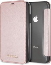 Guess IriDescent Book Case voor Apple iPhone XR (6.1") - Roségoud