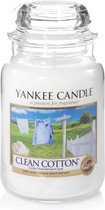 Yankee Candle Large Jar Geurkaars - Clean Cotton