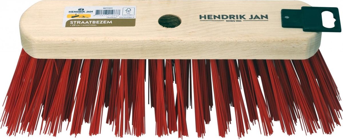 Goedkoopste Hendrik Jan straatbezem harde kunstvezel 29 cm zonder steel