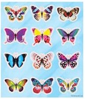 Stickervel vlinders 10x vel met vlinder stickers