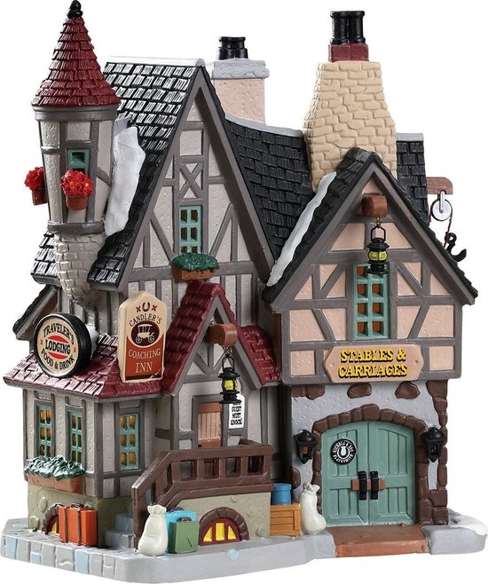 Lemax - 'Candler's Coaching Inn' - Verlicht gebouw - Exclusief adapter