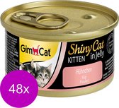 Gimcat Shinycat Kitten 70 g - Kattenvoer - 48 x Kip