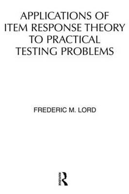 Applications of Item Response to Theory to Practical Testing ... - cover