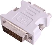 DVI-I mannetje Dual-Link 24 + 5-naar-15-pins VGA Vrouwelijke Videomonitor Adapter Converter (grijs)