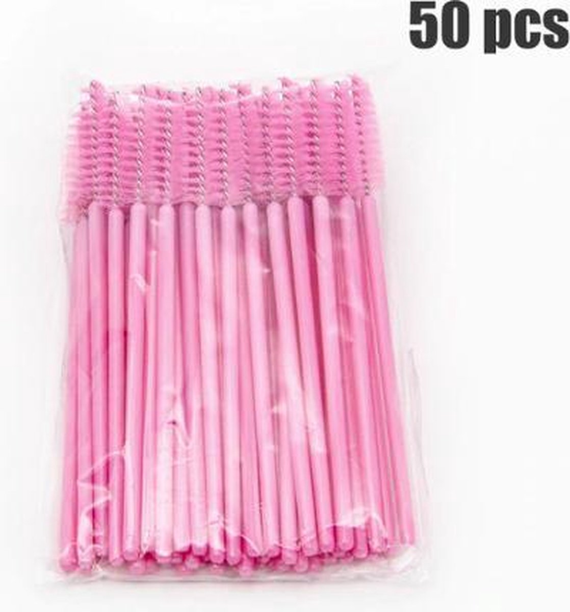 Goedkoopste 50 Stuks - Wimperborstels – Mascara borstels – Nep wimpers – Kunst wimpers – Wimper extensions - Roze