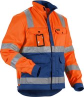 Blåkläder 4023-1804 Jack Ongevoerd High Vis Oranje/Korenblauw maat XL