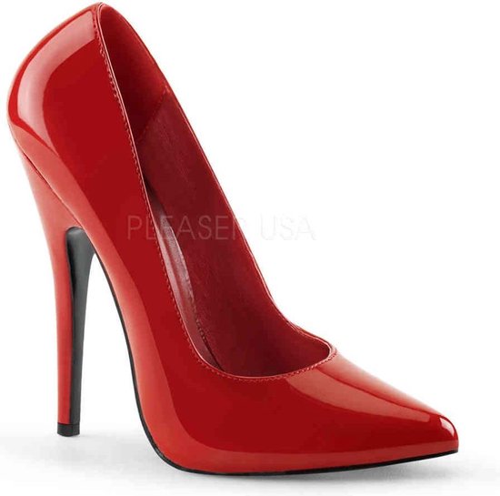 Devious - DOMINA-420 Hoge hakken - Paaldans schoenen - 37 Shoes - Rood