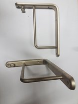 plankendrager metalen set 2st. rvs look 25x20