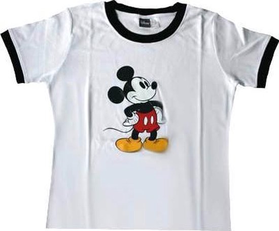 Chaise longue Straat knijpen disney Mickey Mouse dames t-shirt wit maat 40-42 M | bol.com