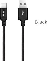 Hoco USB kabel naar USB-C zwart - 2 m