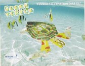 3D Puzzel Bouwpakket Schildpad - hout - gekleurd