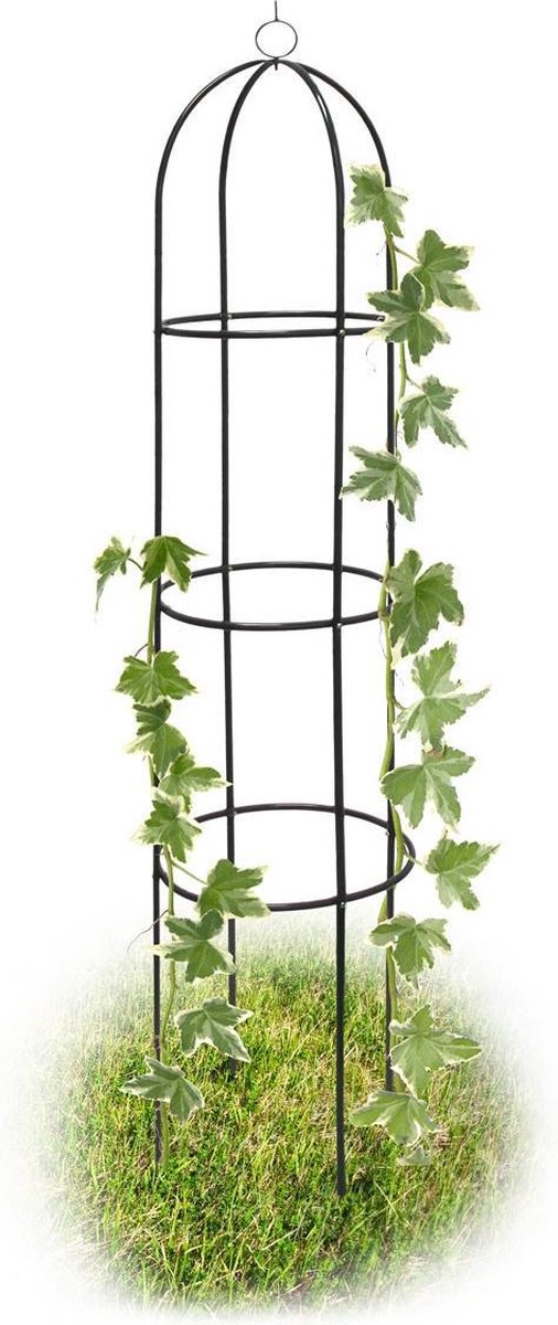 relaxdays Rankhulp obelisk - metaal - rozenboog - tuindecoratie - 190 cm - plantensteun