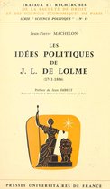 Les idées politiques de J.-L. de Lolme