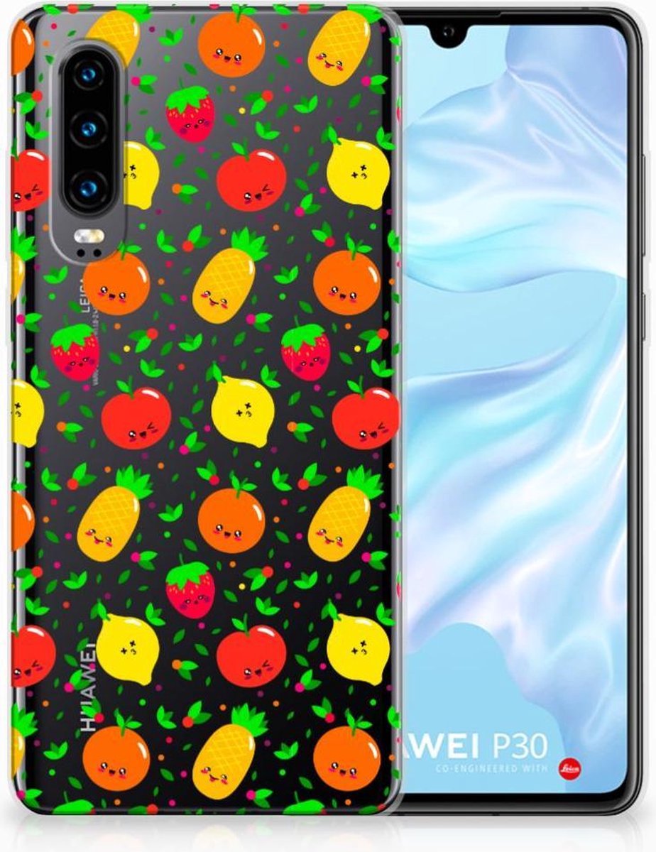 Huawei P30 Siliconen Case Fruits