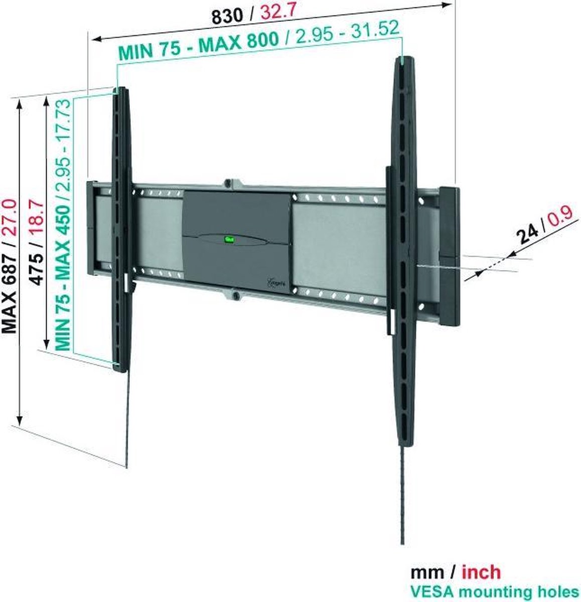 Support mural pour écran plat Vogel's ELITE TVM 5605 FIXE POUR TELEVISION DE 40'' A 100'' - 5856050