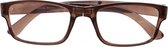 Lifetime-vision Leesbril Opvouwbaar Unisex Bruin Sterkte +2.00