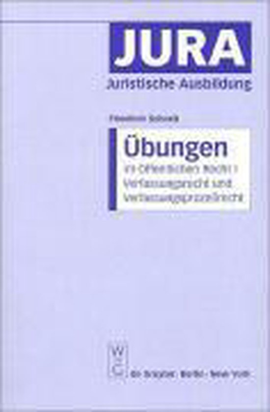 Übungen im Öffentlichen Recht 1. Verfassungsrecht und Verf ... - cover