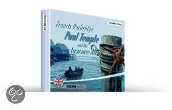 Boekhoes van Paul Temple and the Lawrence Affair, met een afbeelding van een bootje op het water en een paal met touw.