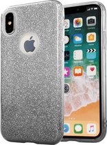 Xssive Glitter TPU Case - Back Cover voor Apple iPhone 7 / iPhone 8 / iPhone SE (2020) - Zilver Grijs
