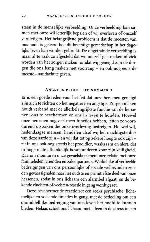 Pagina met tekst over mentale gezondheid en stress.