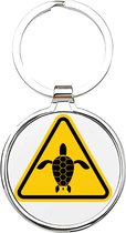 Akyol - Porte-clés tortue - tortue - Amoureux des animaux - Tortue de mer - tortue terrestre - animaux marins - animaux océaniques - tortue verte - sauver la tortue - tortue - animal de compagnie - porte-clés tortue - 4 x 7,5 CM