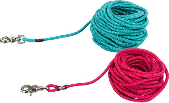Trixie - Hondenriem - Sleeplijn Rond - Met Trigger Snap Haak -Fuchsia - 20 m x 0.6cm