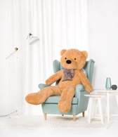 Knuffelbeer - Teddybeer - XXL 160 cm - Knuffel - Knuffel beer - Teddy beer - Teddybeer XXL - Super groot - Grote Knuffelbeer - Mega Teddy Beige - Gomoor