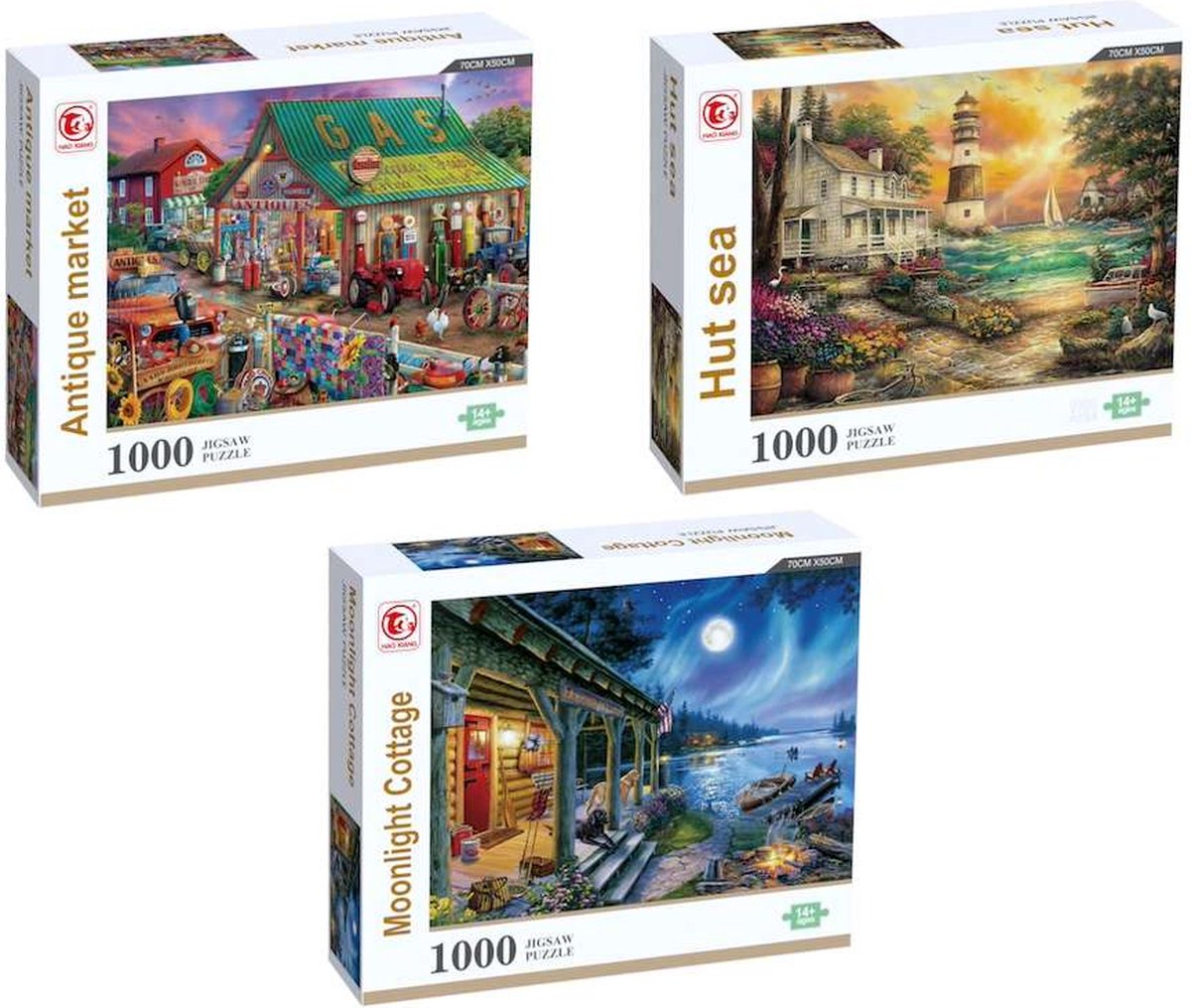 Feel Home - Set van 3 Puzzels - Landschap Editie