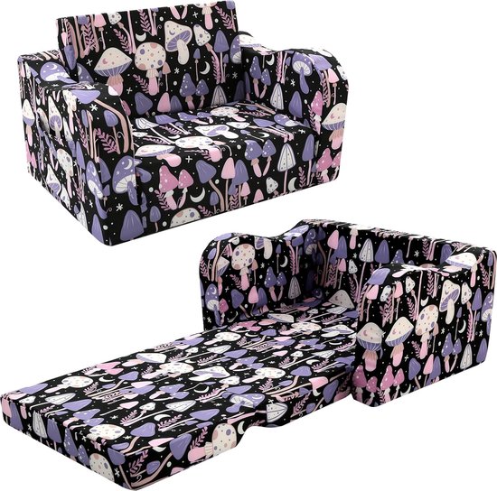 Trankielo® Kinder Slaapbank 2 In 1 Opvouwbaar En Comfortabel 