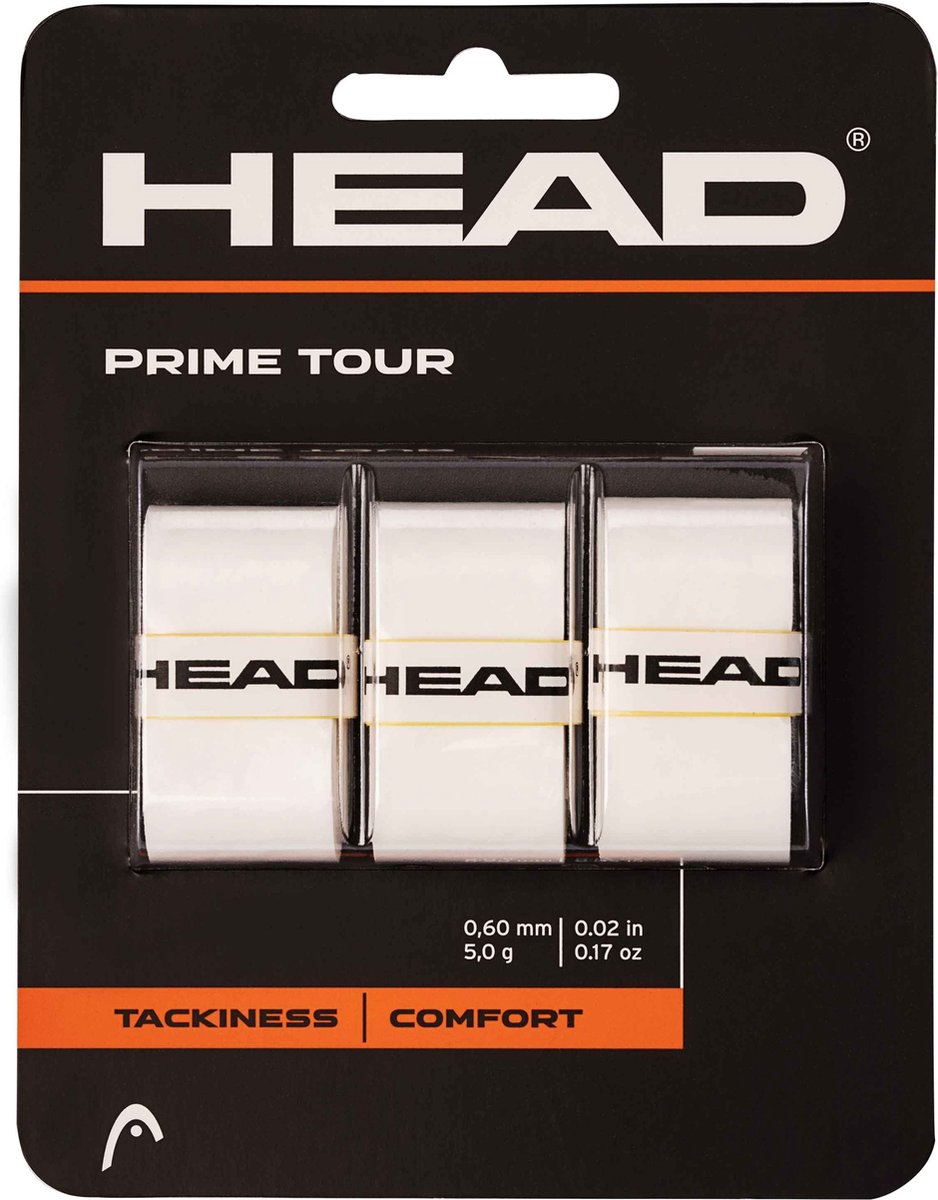 Head overgrip tennis Prime Tour 3 stuks voor optimale grip. Multicolor