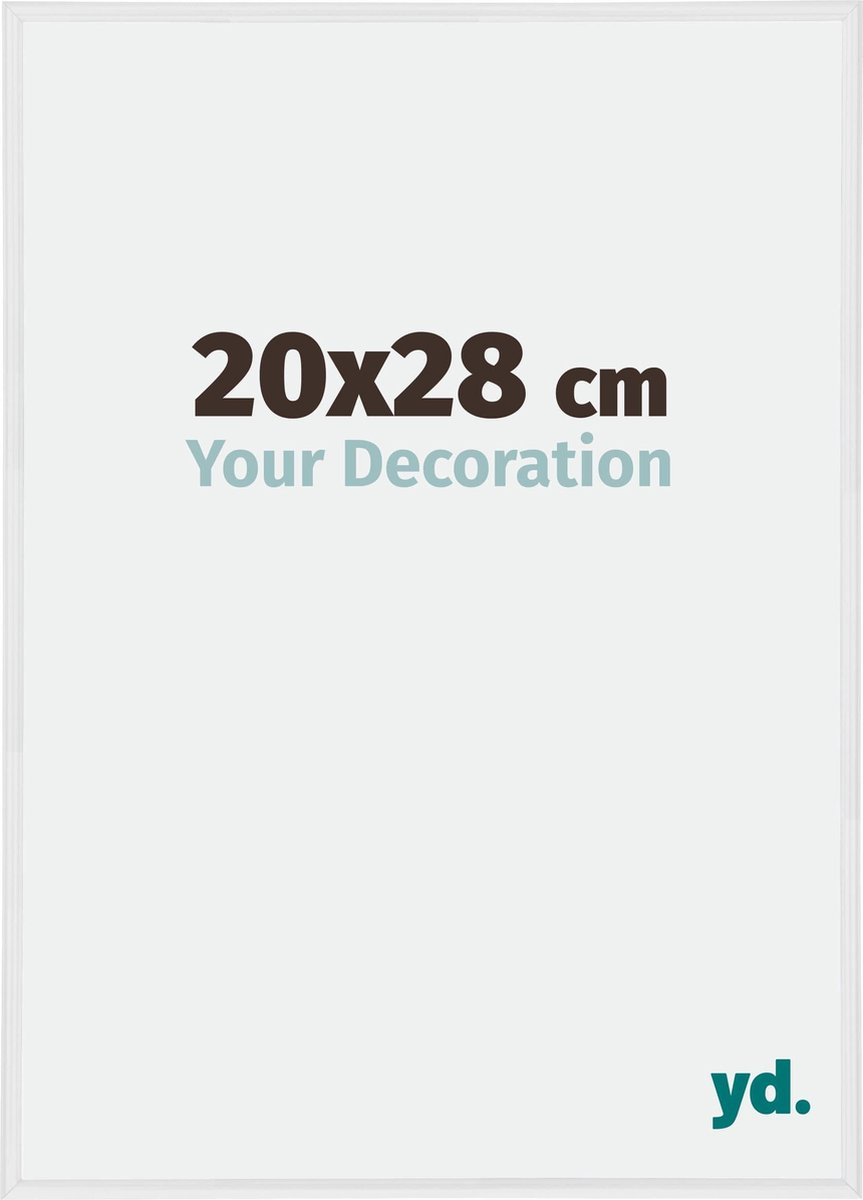 yd. Your Decoration - Fotolijst 20x28 cm - Kunststof - Wit Hoogglans - Annecy