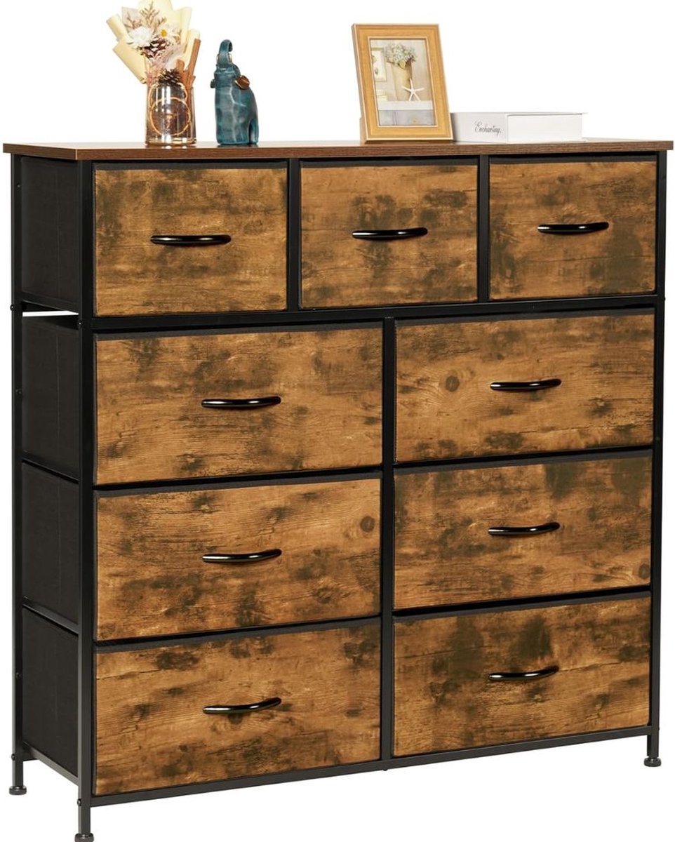 MKSS® Dressoirs Kasten - Ladekast - Buffetkast Industrieel - Hout - Vintage Bruin