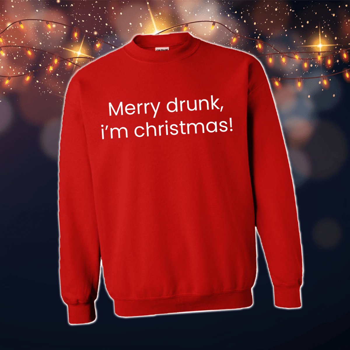 Foute Kersttrui Dames & Heren - Kersttrui met tekst Merry drunk, i'm christmas! | Kersttrui Maat S | Kersttrui Dames - Kersttrui Heren - Grappige Kersttrui met tekst | Namengigant | Incl. 2 jaar garantie