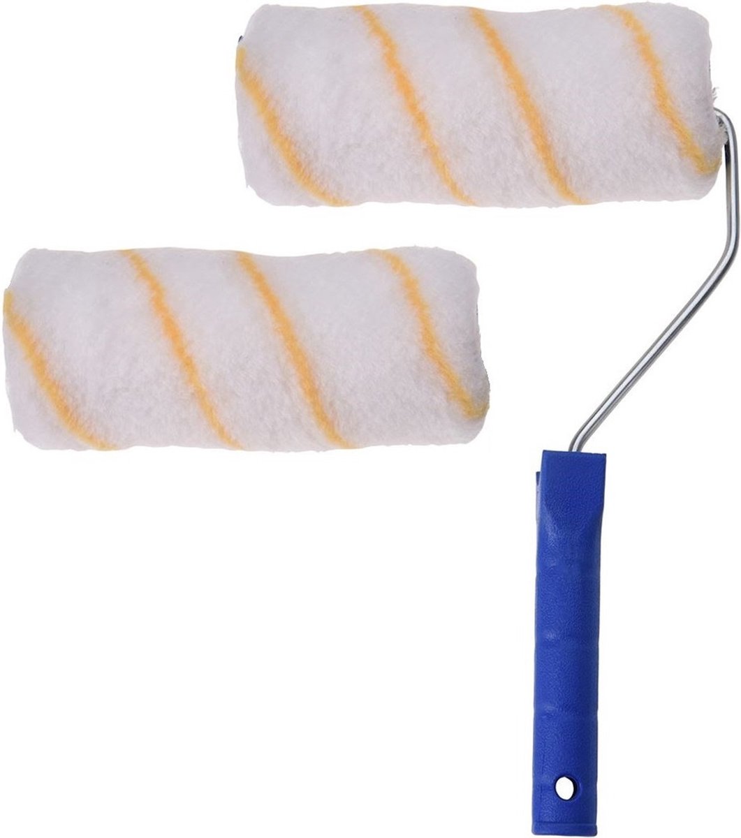 FX Tools Verfrollers set 15 cm voor muren met beugel - 4x stuks - Schilderen materiaal - Acryl en waterbasis verf - Muurverf – foto 3