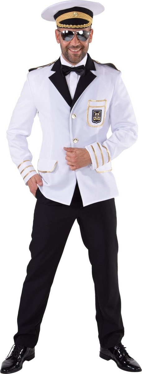 Magic Design Verkleedjas Kapitein Polyester Wit/goud Maat M