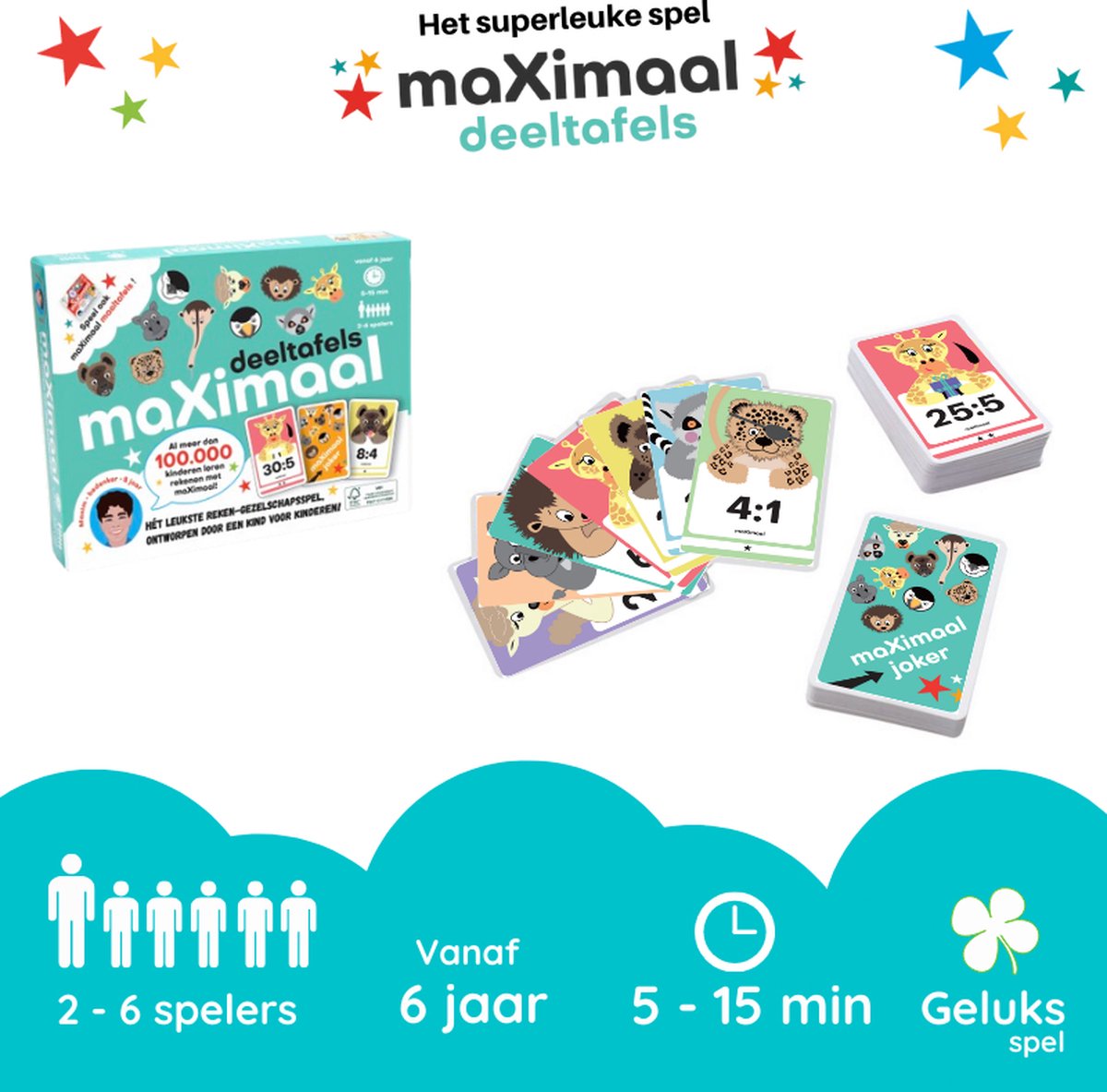 Maximaal Maaltafels & Deeltafels - Gezelschapsspel voor 6+ jaar - Kaartjes — afbeelding 10