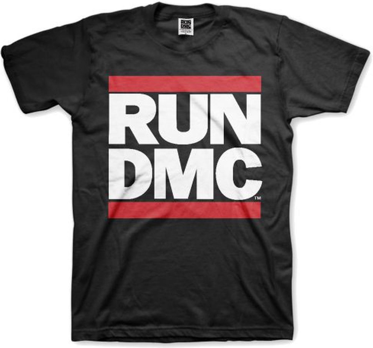 Run DMC - Logo Heren T-shirt - L - Zwart